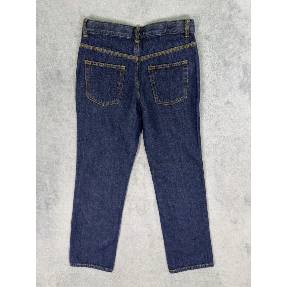New Cat & Jack Jeans Boys 14 Blue Dark Wash Relaxed‎ Straight Adjustable Waist
